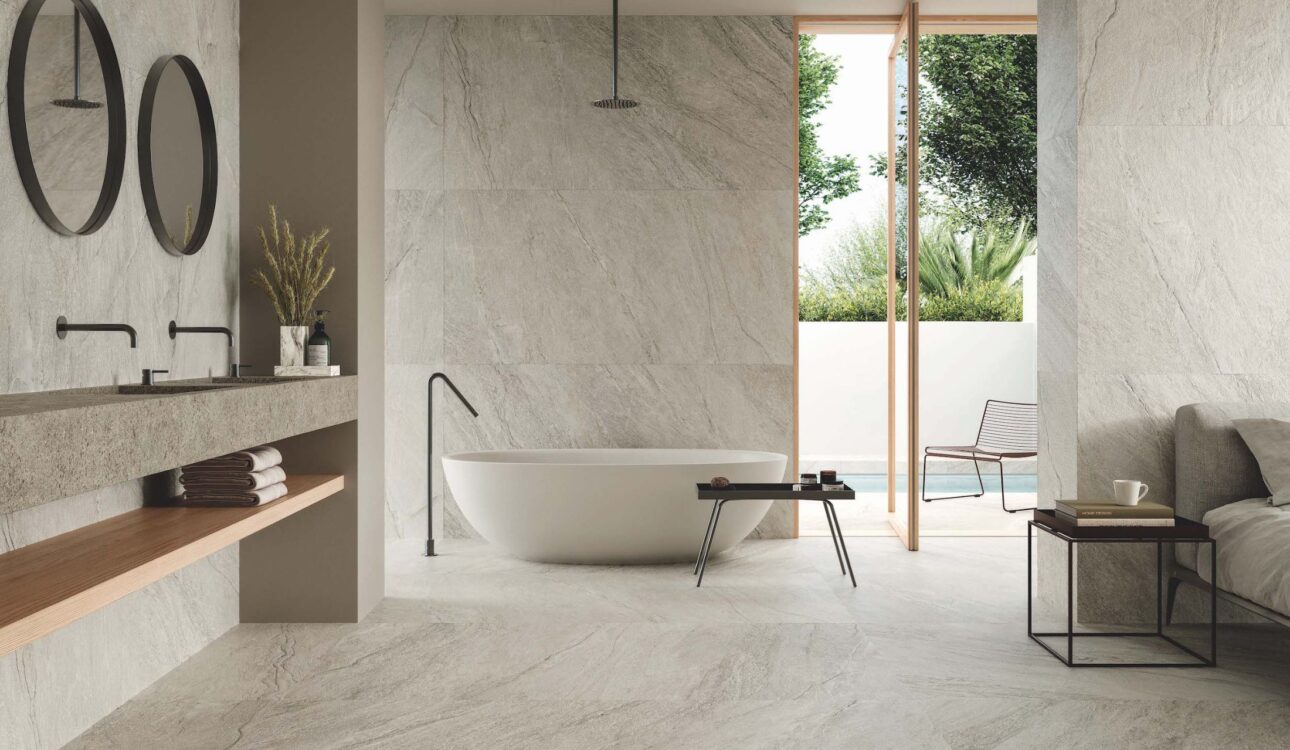 bathroom idea with stone