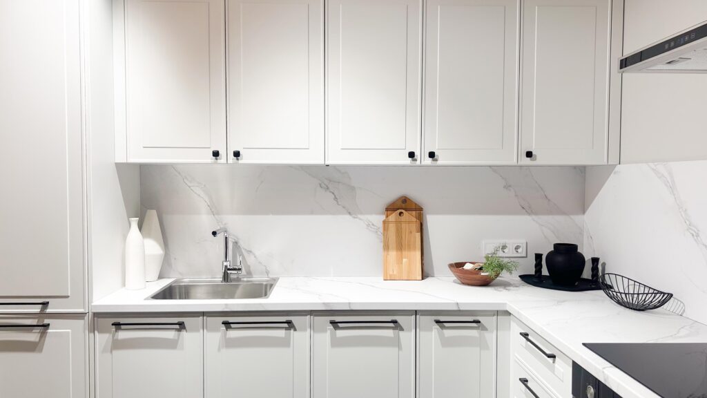 compact kitchen renovation custom cabinetry