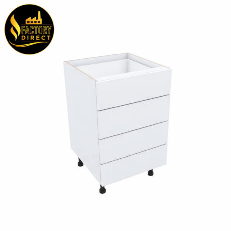 Modern white drawer base cabinet for kitchen cabinetry